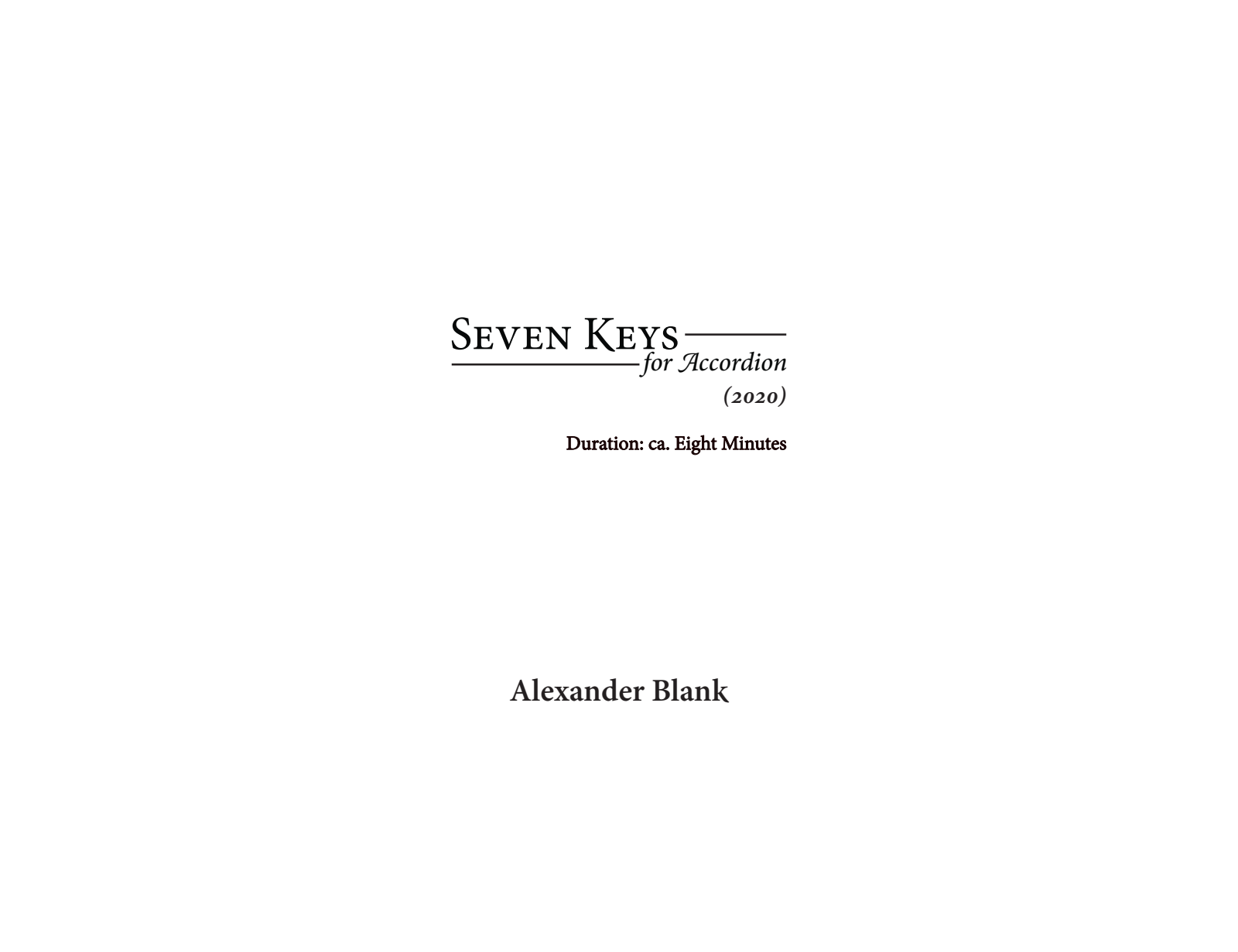 SevenKeys, page 1