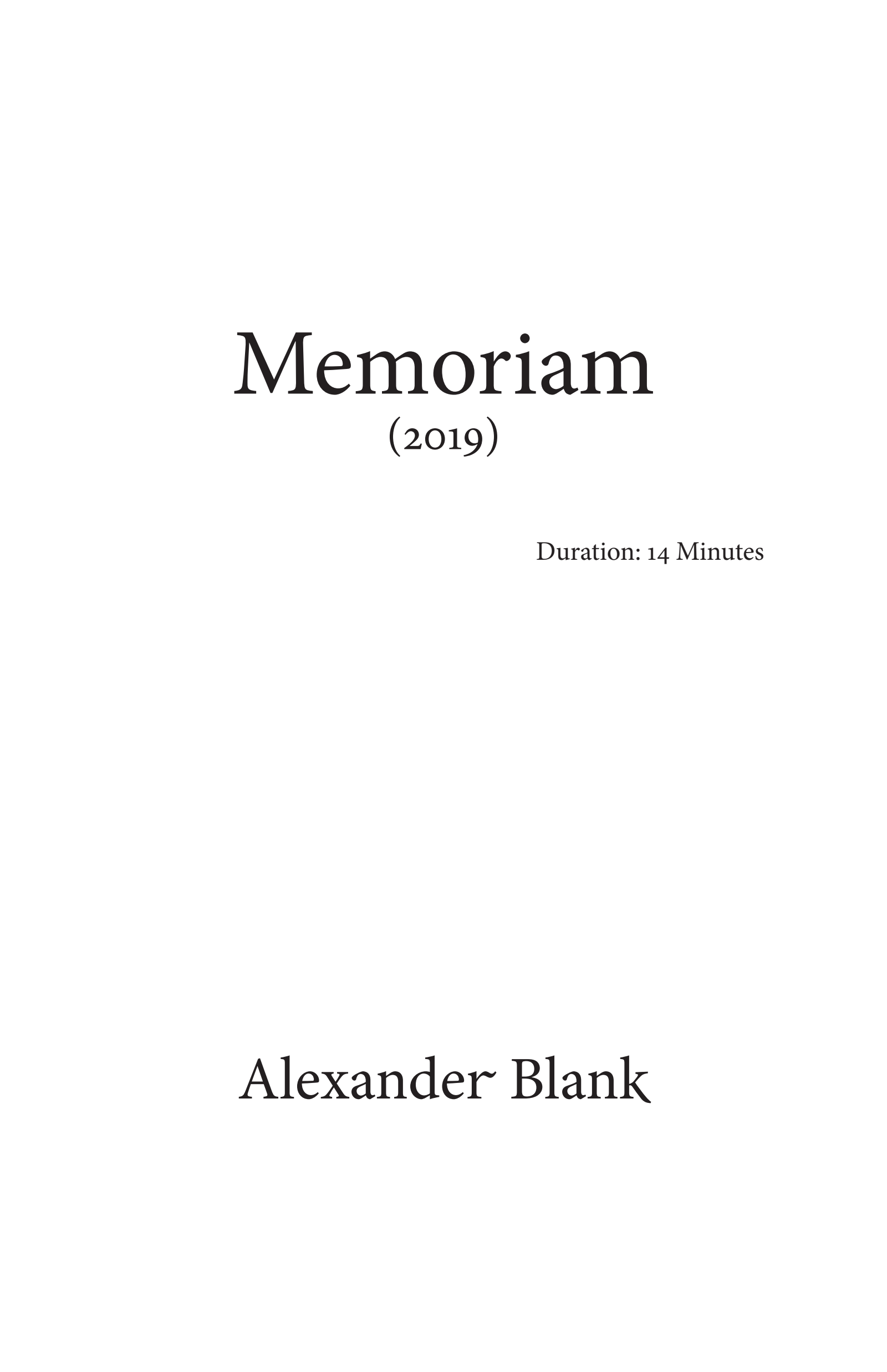 Memoriam, page 1